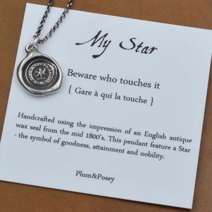 Plum and Posey “My Star” Wax Seal Necklace